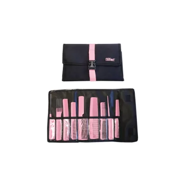 Eurostil fésűszett pink 9db-os + táska 03928/99