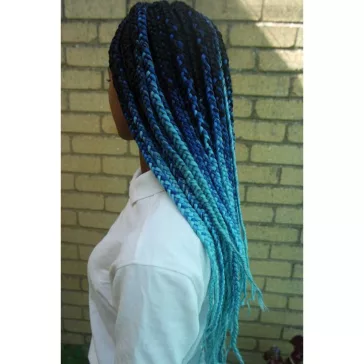   Afro ombre szintetikus 100% kanekalon haj quadcolor #E10 szivárvány