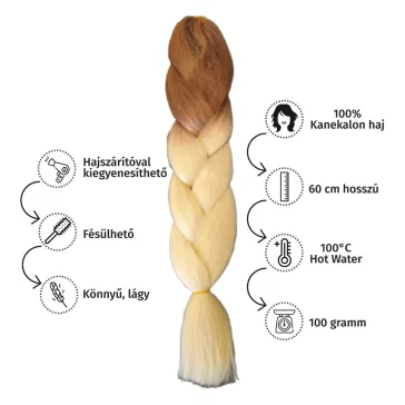 Afro ombre szintetikus 100% kanekalon haj bicolor #B39