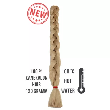 Afro szintetikus kanekalon haj 120g 24 középszőke