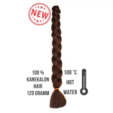 Afro szintetikus kanekalon haj 120g 6 középbarna