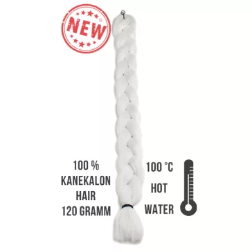 Afro szintetikus kanekalon haj 120g 60 fehér