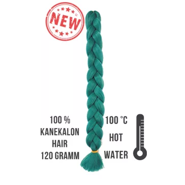 Afro szintetikus kanekalon haj 120g türkiz