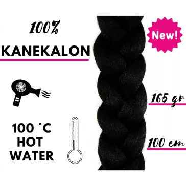 Afro szintetikus 100% kanekalon haj 165g - 1