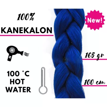 Afro szintetikus 100% kanekalon haj 165g - Blue