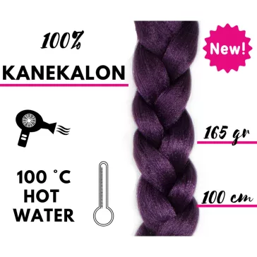 Afro szintetikus 100% kanekalon haj 165g - Violet