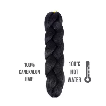 Afro szintetikus 100% kanekalon haj 1 fekete
