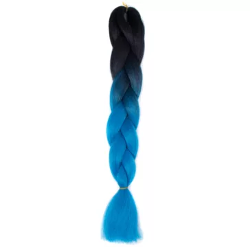 Afro ombre szintetikus haj 16 fekete-kék