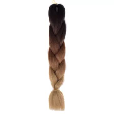 Afro ombre szintetikus haj 53 fekete-sötétbarna-karamell