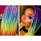 Afro ombre szintetikus 100% kanekalon haj bicolor #2/35 barna-platinaszőke