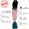 Afro ombre szintetikus 100% kanekalon haj tricolor #2 fekete-babypink-türkiz