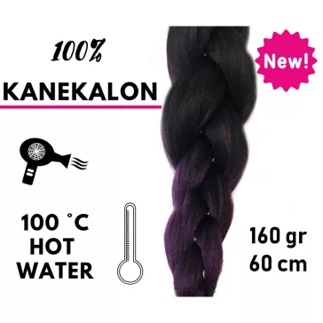   Afro ombre szintetikus 100% kanekalon haj 160g 60cm - T1B/Violet