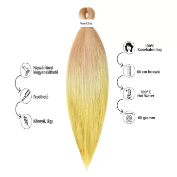 Afro ombre szintetikus 100% kanekalon haj 80g #1 homo-szőke-sárga
