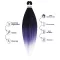 Afro ombre szintetikus 100% kanekalon haj 80g #10 indigó-lila-fehér