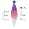 Afro ombre szintetikus 100% kanekalon haj 80g #17 lila-pink-fehér