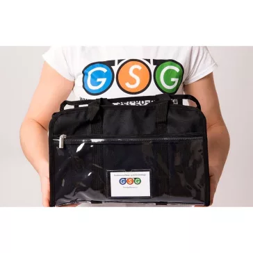   Get Set Go Bag Small Spotty átlátszó sminkes és fodrász set táska