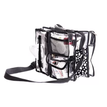   Get Set Go Bag Original Spotty átlátszó sminkes és fodrász set táska